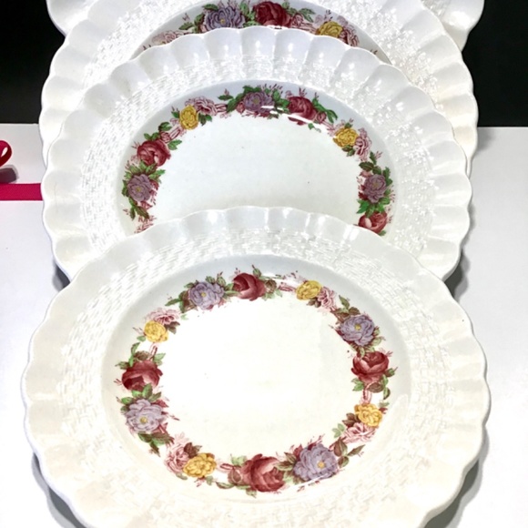4 Spode Rose Briar Plates - Picture 2 of 9
